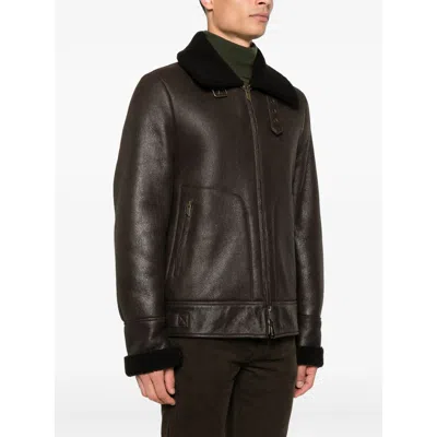 Salvatore Santoro Shearling-collar Leather Jacket