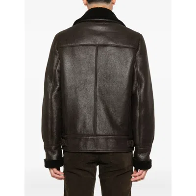 Salvatore Santoro Shearling-collar Leather Jacket