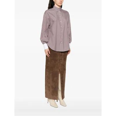 Brunello Cucinelli Brown Shirts In Brown