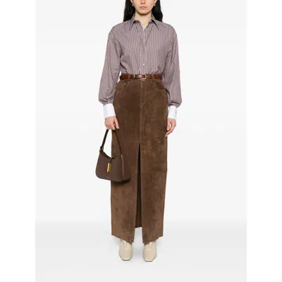 Brunello Cucinelli Brown Shirts In Brown