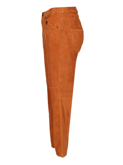 Isabel Marant Dorotthea-gb Truosers Slim Fit Trousers Brown In Orange