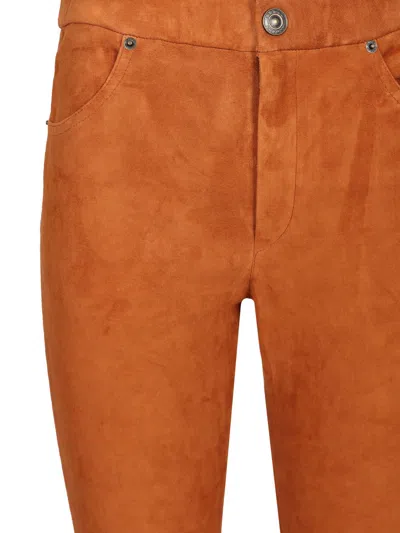 Isabel Marant Dorotthea-gb Truosers Slim Fit Trousers Brown In Orange