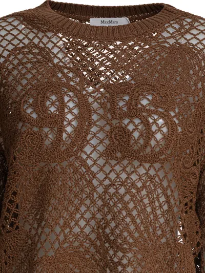 Max Mara Embroidered Sweater Knitwear Brown