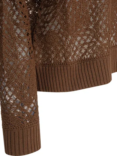 Max Mara Embroidered Sweater Knitwear Brown