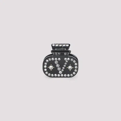 Valentino Crystal Decorative Hair Accessories In Black