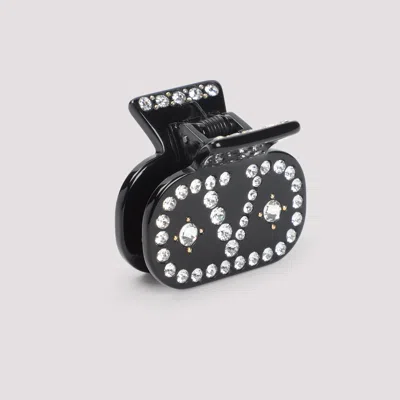 Valentino Crystal Decorative Hair Accessories In Black