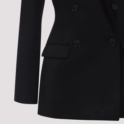 Givenchy Womens Black Peak-lapel Double-breasted Wool Blazer In Black