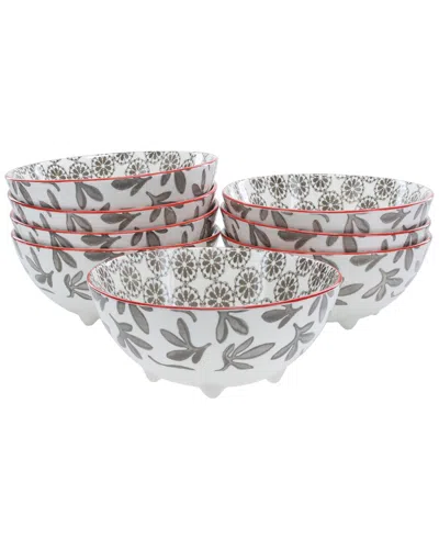 Bia Cordon Bleu Grace Footed 8pc Bowl Set In Gray