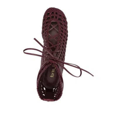 Forte Forte 55mm Woven Lace-up Boots