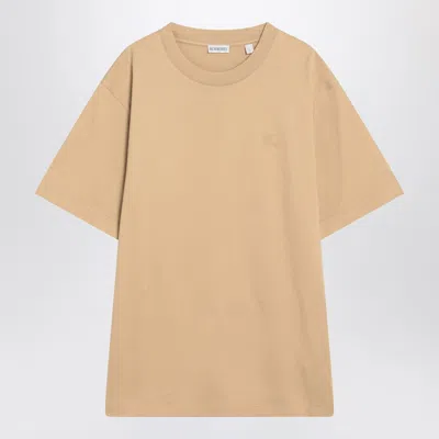 Burberry Beige Short-sleeved T-shirt With Ekd Print In Nude