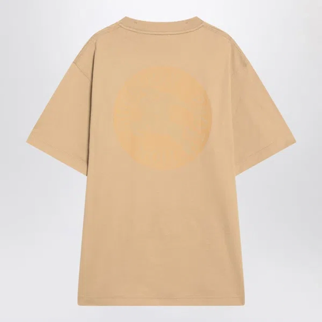Tシャツ・カットソー BURBERRY BEIGE SHORT-SLEEVED T-SHIRT WITH EKD PRINT Burberry Beige Short-sleeved T-shirt With Ekd Print In Brown