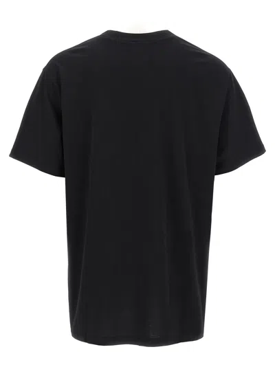 Balmain Black Crewneck T-shirt With Logo Lettering On The Front In Black