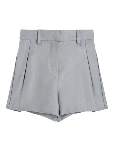 Brunello Cucinelli Pleated Shorts In Gray