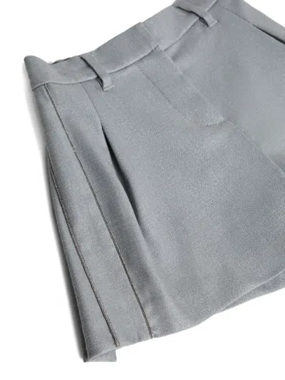 Brunello Cucinelli Pleated Shorts In Gray
