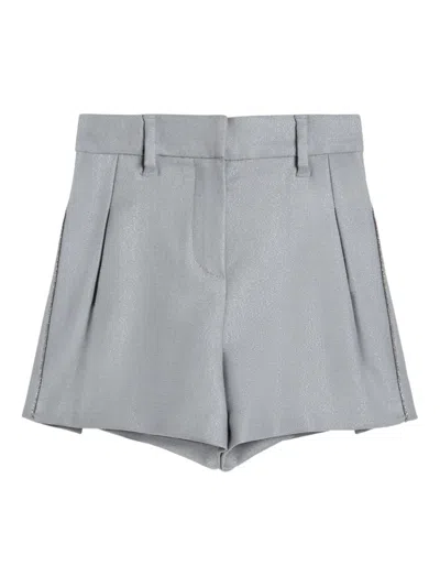 Brunello Cucinelli Pleated Shorts In Gray