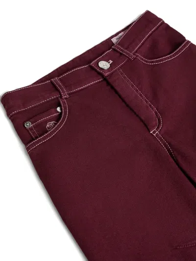 Brunello Cucinelli Five-pockets Jeans In Burgundy