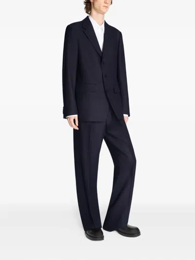 Dries Van Noten Single-breast Wool Suit In Blue
