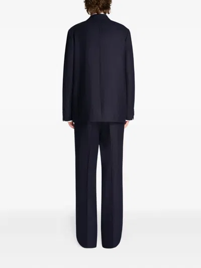 Dries Van Noten Single-breast Wool Suit In Blue