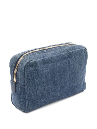 Pre-owned Prada 2000s Denim Makeup Bag