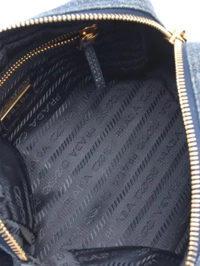 Pre-owned Prada 2000s Denim Makeup Bag