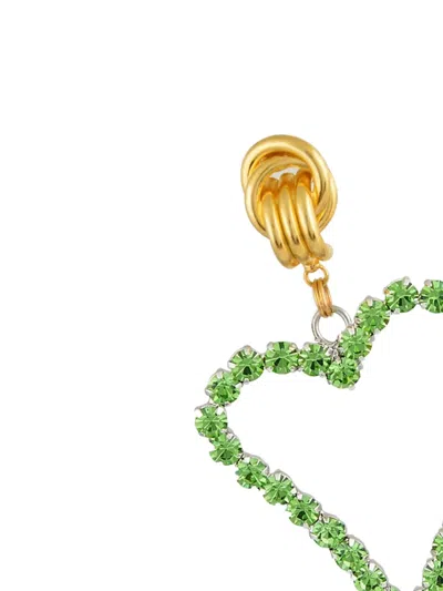 Mayol All Of My Heart Heart-shaped Earrings In Green