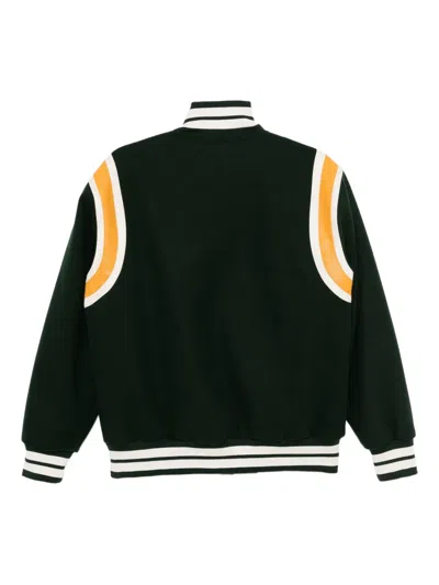 Icecream Mens Drippy Varsity Brand-embroidery Woven Jacket Green In Green