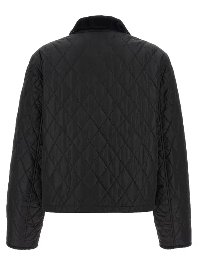 Burberry Check Lining Quilted Nylon Dorset Jacket Clothing In Black