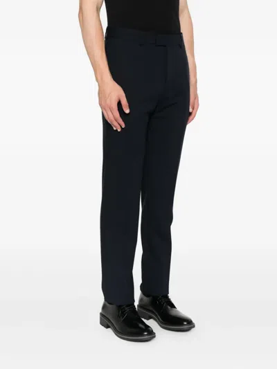 Sandro Wool Tailored Trousers In Black