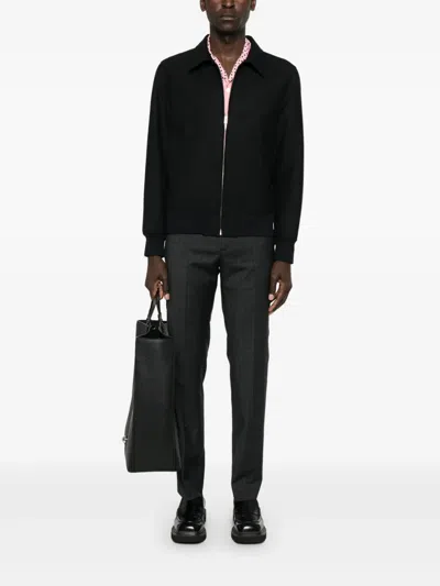 Sandro Zip-up Jacket In Black