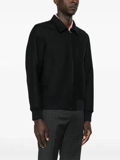 Sandro Zip-up Jacket In Black