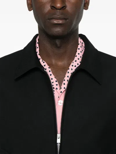 Sandro Zip-up Jacket In Black