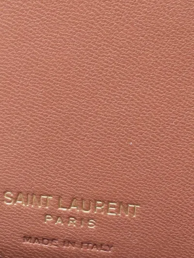 Pre-owned Saint Laurent 2010's Cassandre Fragments Flap Leather Wallet