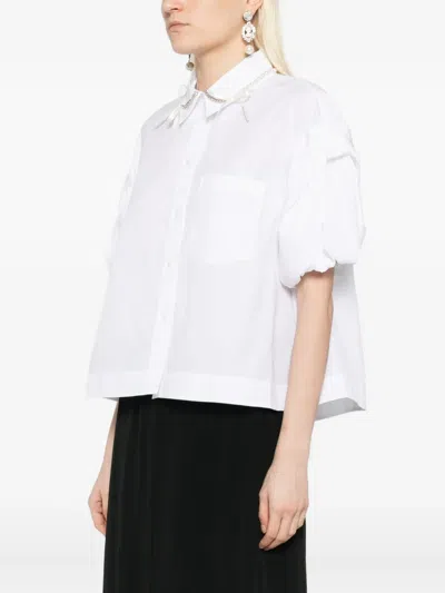 Simone Rocha Puff-sleeve Shirt In White