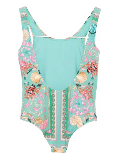 Versace Barrocco Swimsuit In Multi