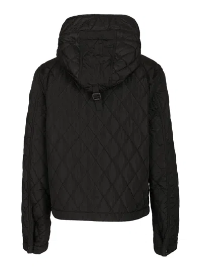 Burberry Quilted Nylon Cropped Jacket In Black