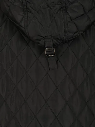 Burberry Quilted Nylon Cropped Jacket In Black