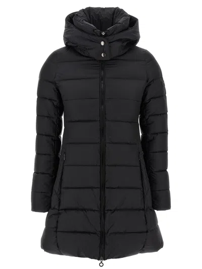 Tatras Long Sleeve Cotton Coat In Black