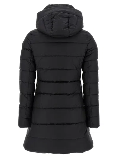 Tatras Long Sleeve Cotton Coat In Black