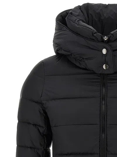 Tatras Long Sleeve Cotton Coat In Black