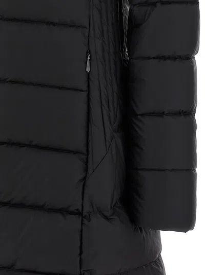 Tatras Long Sleeve Cotton Coat In Black