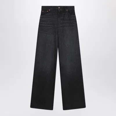 Chloé Loose Black Washed Jeans In Black