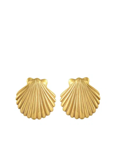 Mayol Shell Earrings In Gold