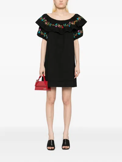 Rixo London Sd Saige Ombre Dress In Black
