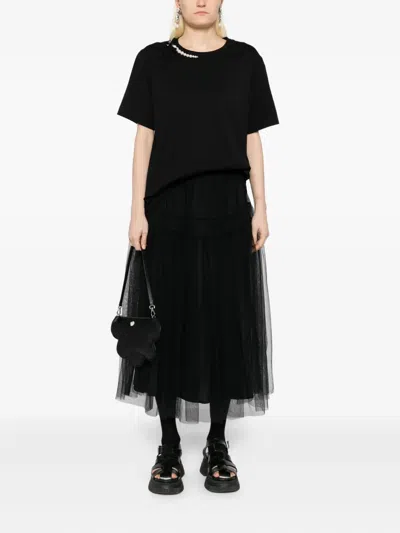 Simone Rocha Cotton T-shirt In Black