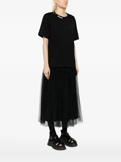 Simone Rocha Cotton T-shirt In Black