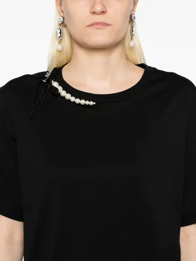 Simone Rocha Cotton T-shirt In Black