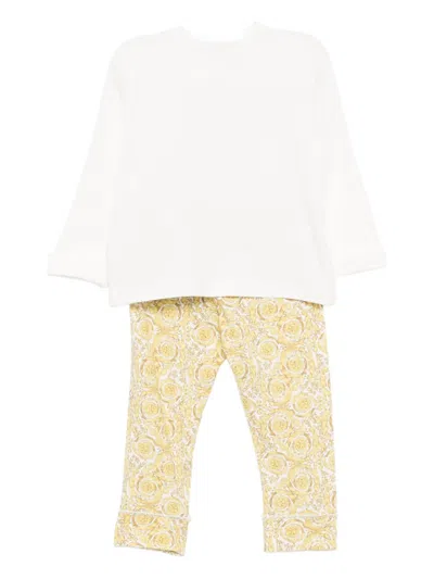 Versace Medusa Trousers Set In Neutral