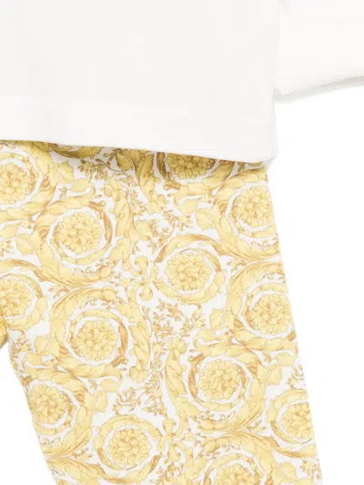 Versace Medusa Trousers Set In Neutral