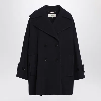 Chloé Wide Blue Double-breasted Coat