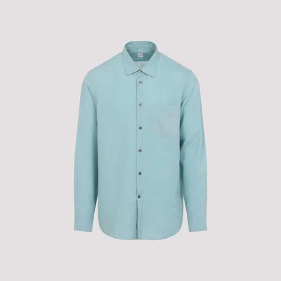 Berluti Sophisticated Linen Shirt In Blue